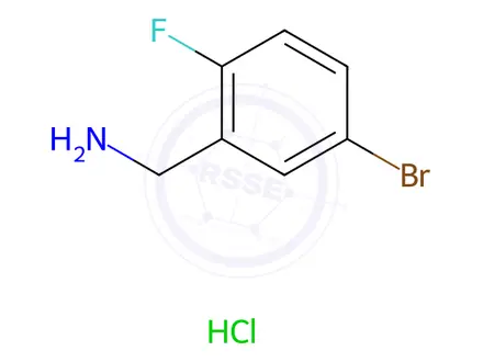 Chemical structure of (5-bromo-2-fluorophenyl)methanamine hydrochloride