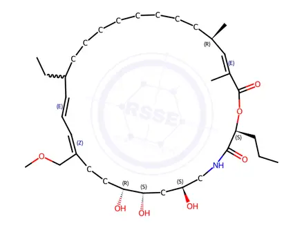 Chemical structure of 1-Oxa-4-azacyclooctacosa-12,14,26-triene-3,28-dione, 16-ethyl-6,8,9-trihydroxy-12-(methoxymethyl)-25,27-dimethyl-2-propyl-, (2S,6S,8S,9R,12Z,14E,16R,25R,26E)-(9CI)