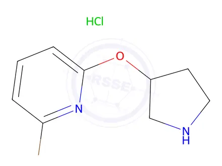 Chemical structure of (S)-2-Bromo-6-(pyrrolidin-3-yloxy)pyridine hydrochloride