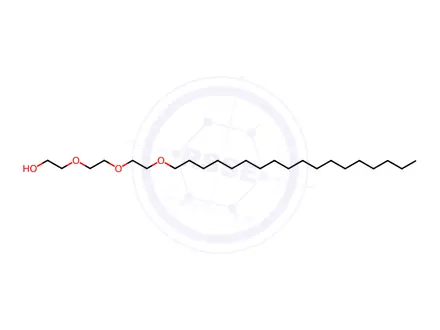 Chemical structure of 2-{2-[2-(Octadecyloxy)ethoxy]ethoxy}ethan-1-ol