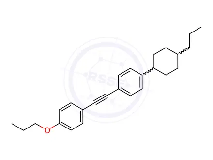 Chemical structure of 1-(4-trans-Propylcyclohexyl)-4-[4(4-propyloxyphenyl)ethinyl]-benzol