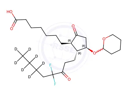 Chemical structure of O-Tetrahydropyranyl Lubiprostone-d7