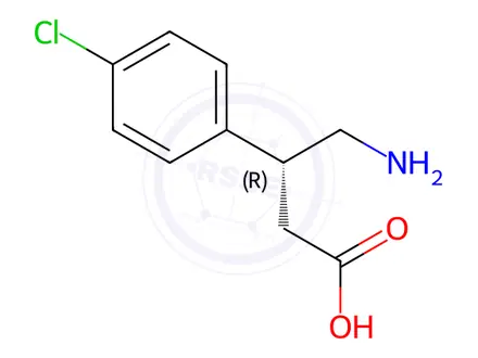 Chemical structure of (R)-Baclofen