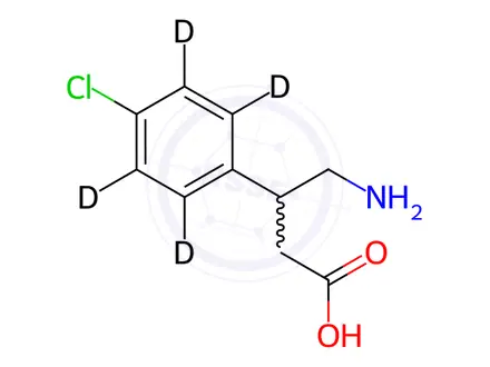 Chemical structure of Baclofen-[D4]