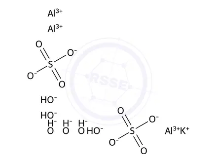 Chemical structure of Potassium trialuminum hexahydroxide sulfate