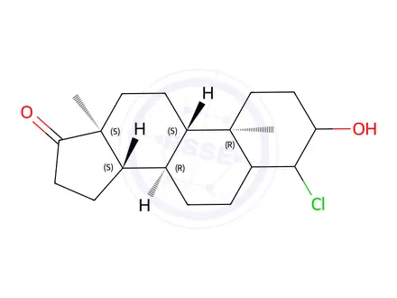 Chemical structure of 3-Hydroxy-4-chloroandrostan-17-one