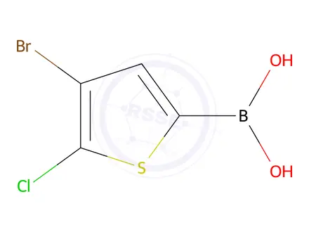 Chemical structure of (4-bromo-5-chloro-2-thienyl)boronic acid