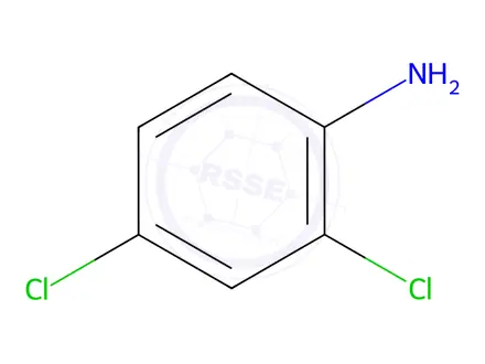 Chemical structure of 2,4-Dichloroaniline