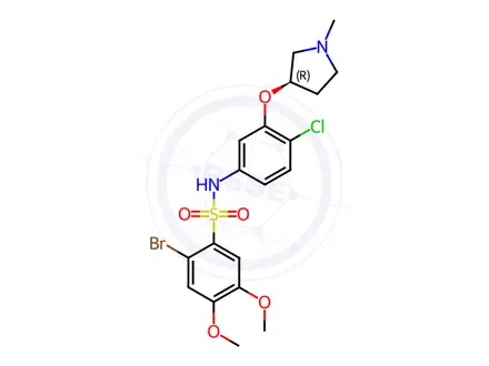 Chemical structure of SB 657510
