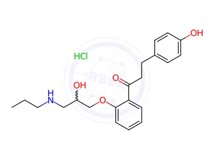 Chemical structure of Propafenone Impurity 22 (4'-Hydroxy Propafenone Hydrochloride)