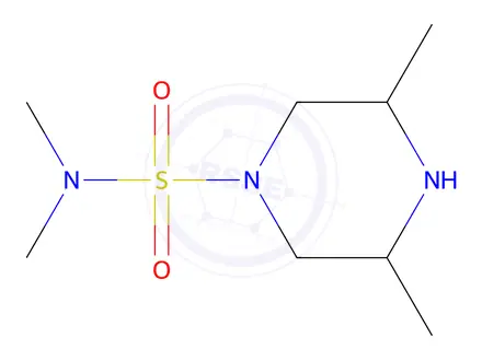 Chemical structure of N,N,3,5-tetramethylpiperazine-1-sulfonamide