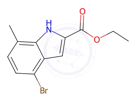 Chemical structure of Ethyl 4-bromo-7-methyl-1H-indole-2-carboxylate