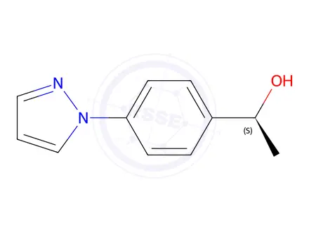 Chemical structure of (S)-1-(4-(1h-Pyrazol-1-yl)phenyl)ethan-1-ol