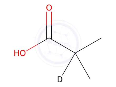 Chemical structure of 2-Methylpropionic-2-d1 Acid