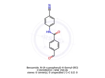 Chemical structure of Benzamide, N-(4-cyanophenyl)-4-formyl-(9CI)