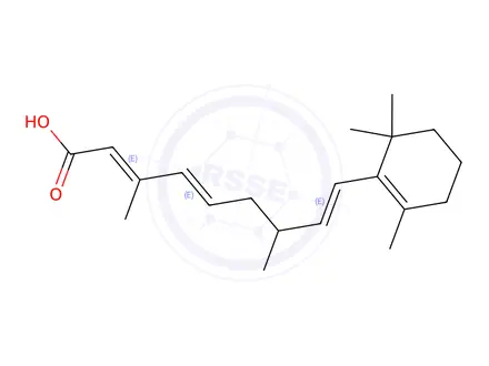Chemical structure of 9,10-Dihydroretinoic Acid