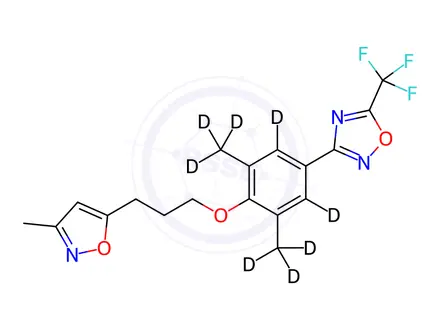 Chemical structure of Pleconaril-d8 (Major)