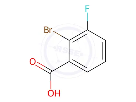 Chemical structure of 2-Bromo-3-fluorobenzoic acid