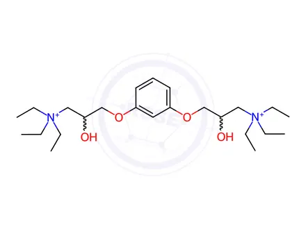 Chemical structure of (m-Phenylenebis(oxy(2-hydroxytrimethylene)))bis(triethylammonium iodid e)