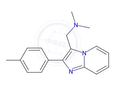 Chemical structure of N,N-dimethyl-1-(2-phenylimidazo[1,2-a]pyridin-3-yl)methanamine