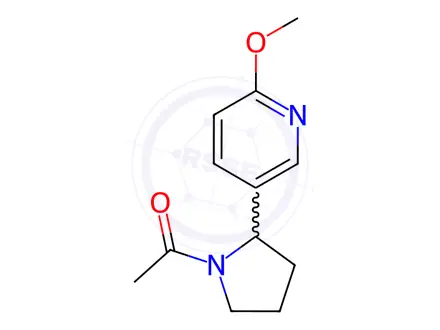 Chemical structure of 1-(2-(6-Methoxypyridin-3-yl)pyrrolidin-1-yl)ethanone