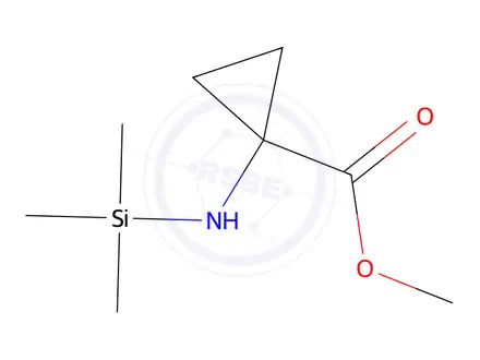 Chemical structure of Cyclopropanecarboxylic acid, 1-[(trimethylsilyl)amino]-, methyl ester (9CI)