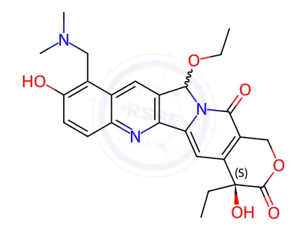 Chemical structure of Topotecan Impurity 8 (5-Ethoxy Topotecan)
