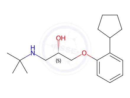 Chemical structure of (S)-Penbutolol