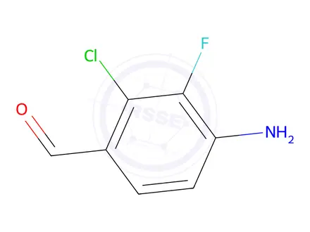 Chemical structure of 4-Amino-2-chloro-3-fluorobenzaldehyde