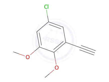 Chemical structure of 5-Chloro-1-ethynyl-2,3-dimethoxybenzene