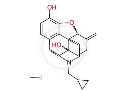 Chemical structure of Nalmefene methiodide