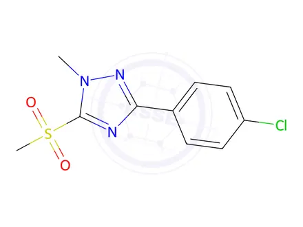 Chemical structure of 3-(4-Chlorophenyl)-1-methyl-5-(methylsulfonyl)-1H-1,2,4-triazole