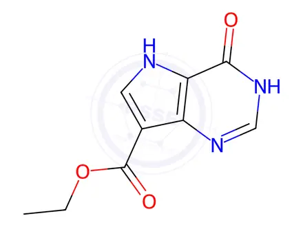Chemical structure of ETHYL 4,5-DIHYDRO-4-OXO-1H-PYRROLO[3,2-D]PYRIMIDINE-7-CARBOXYLATE