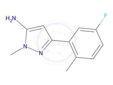 Chemical structure of 3-(5-Fluoro-2-methylphenyl)-1-methyl-1h-pyrazol-5-amine