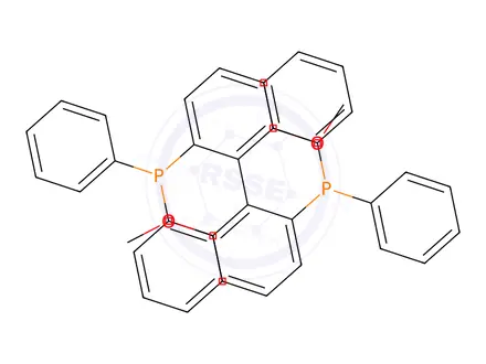 Chemical structure of (R)-(+)-(6,6'-Dimethoxybiphenyl-2,2'-diyl)bis(diphenylphosphine)