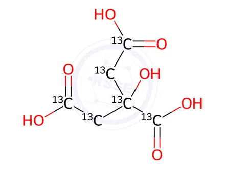 Chemical structure of Citric acid-13C6