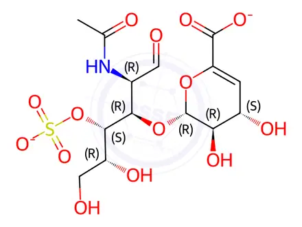 Chemical structure of Chondroitin Disaccharide di-4S Disodium Salt