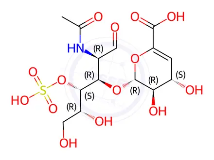 Chemical structure of Chondroitin Sulfate Impurity 12 (Chondroitin disaccharide △di-4S)