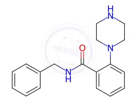 Chemical structure of N-benzyl-2-(piperazin-1-yl)benzamide