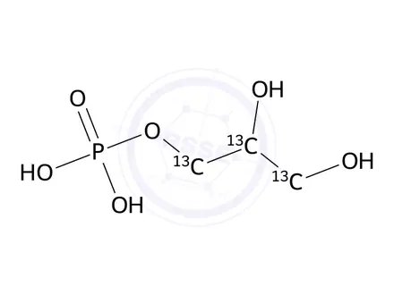 Chemical structure of α-Glycerophosphoric Acid-13C3 Bis-cyclohexylammonium Salt