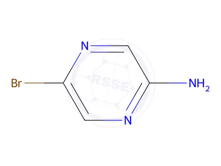 Chemical structure of 2-Amino-5-bromopyrazine