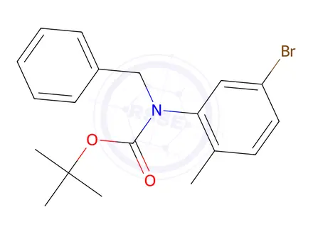 Chemical structure of tert-Butyl benzyl(5-bromo-2-methylphenyl)carbamate