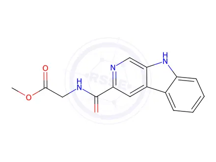 Chemical structure of glycinamide-beta-carboline-3-carboxylate methyl ester