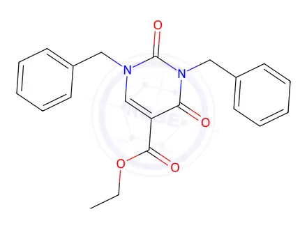 Chemical structure of ethyl 1,3-dibenzyl-2,4-dioxo-1,2,3,4-tetrahydropyriMidine-5-carboxylate