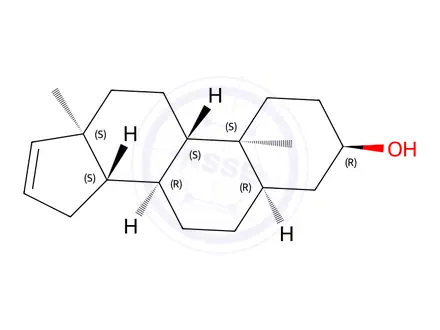 Chemical structure of 5β-Androst-16-en-3α-ol