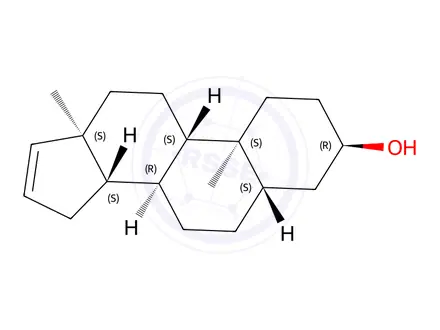 Chemical structure of 5α-Androst-16-en-3α-ol