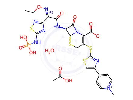Chemical structure of Cefaroline Fosamil Acetate