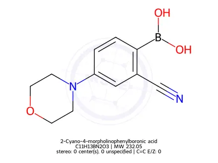 Chemical structure of (2-Cyano-4-morpholinophenyl)boronic acid