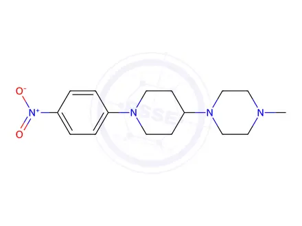 Chemical structure of 1-Methyl-4-[1-(4-nitrophenyl)-4-piperidinyl]piperazine