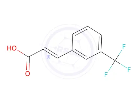 Chemical structure of 3-(Trifluoromethyl)cinnamic Acid